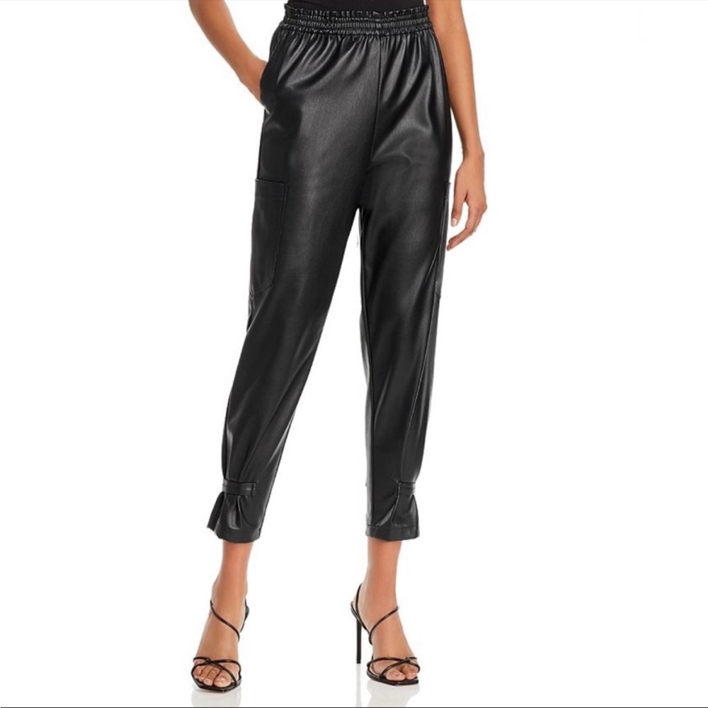 Lucy Paris Faux Leather Cargo Pant